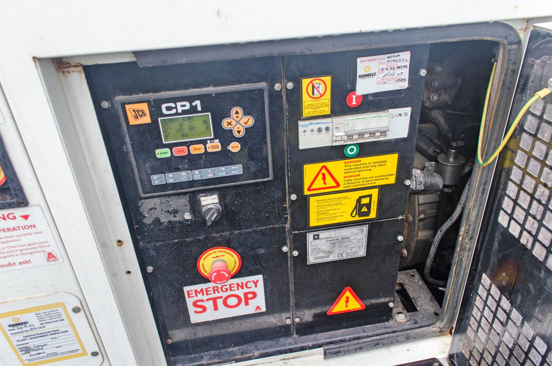 JCB G41RX 40 kva diesel driven generator Year: 2013 S/N: 1655204 Recorded Hours: 15,195 A373226 - Image 4 of 7
