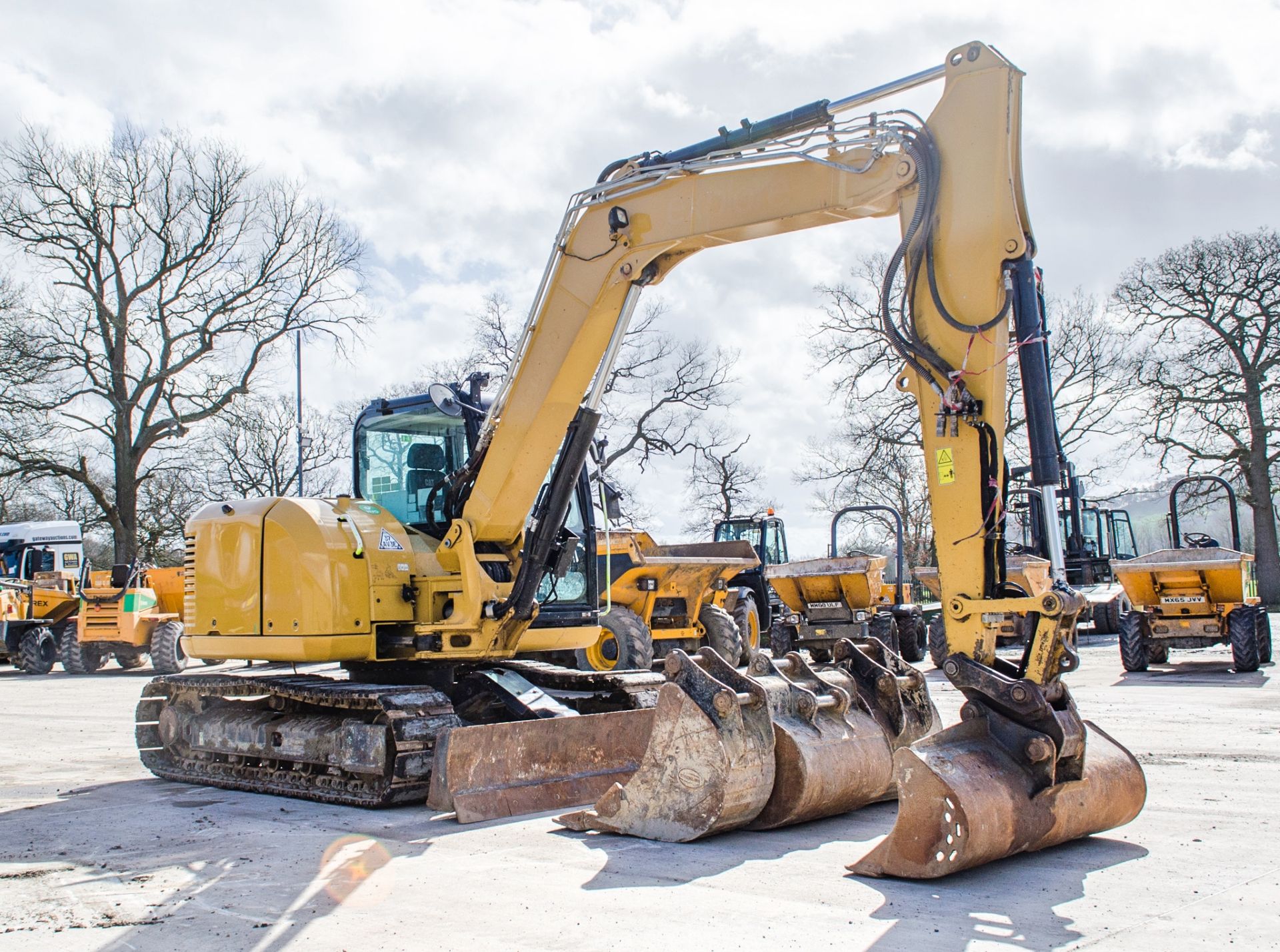 Caterpillar 308E2 CR 8 tonne steel tracked (with rubber pads) excavator Year: 2018 S/N: FJX12036 - Image 2 of 27