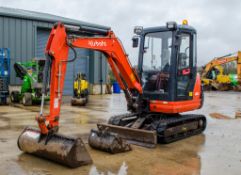 Kubota KX61-3 2.6 tonne rubber tracked mini excavator Year: 2015 S/N: 81652 Recorded Hours: 3094