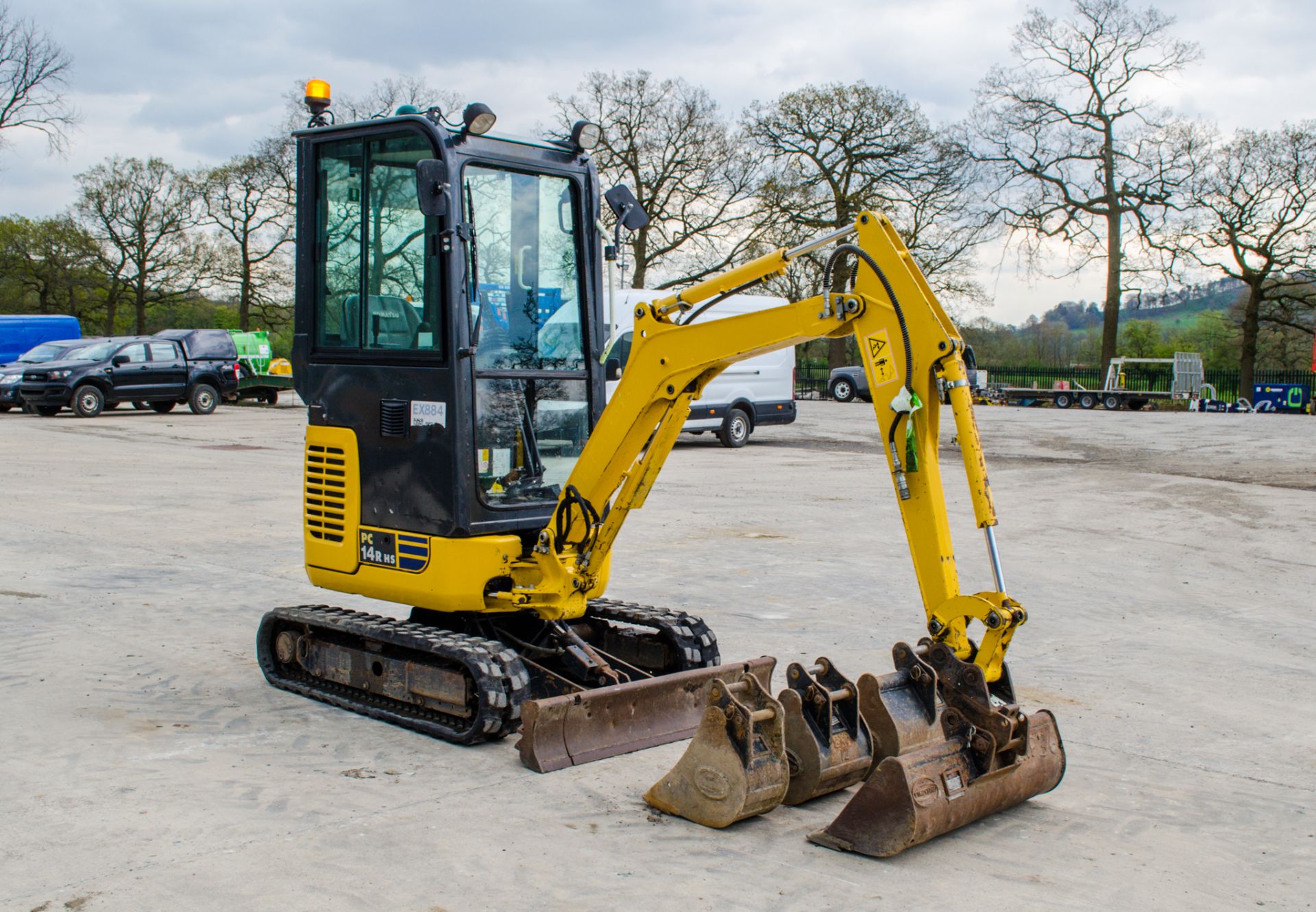 Komatsu  PC 14-R-3HS  1.7 tonne rubber tracked mini excavator Year: 2019  S/N: F50699 Recorded - Image 2 of 24