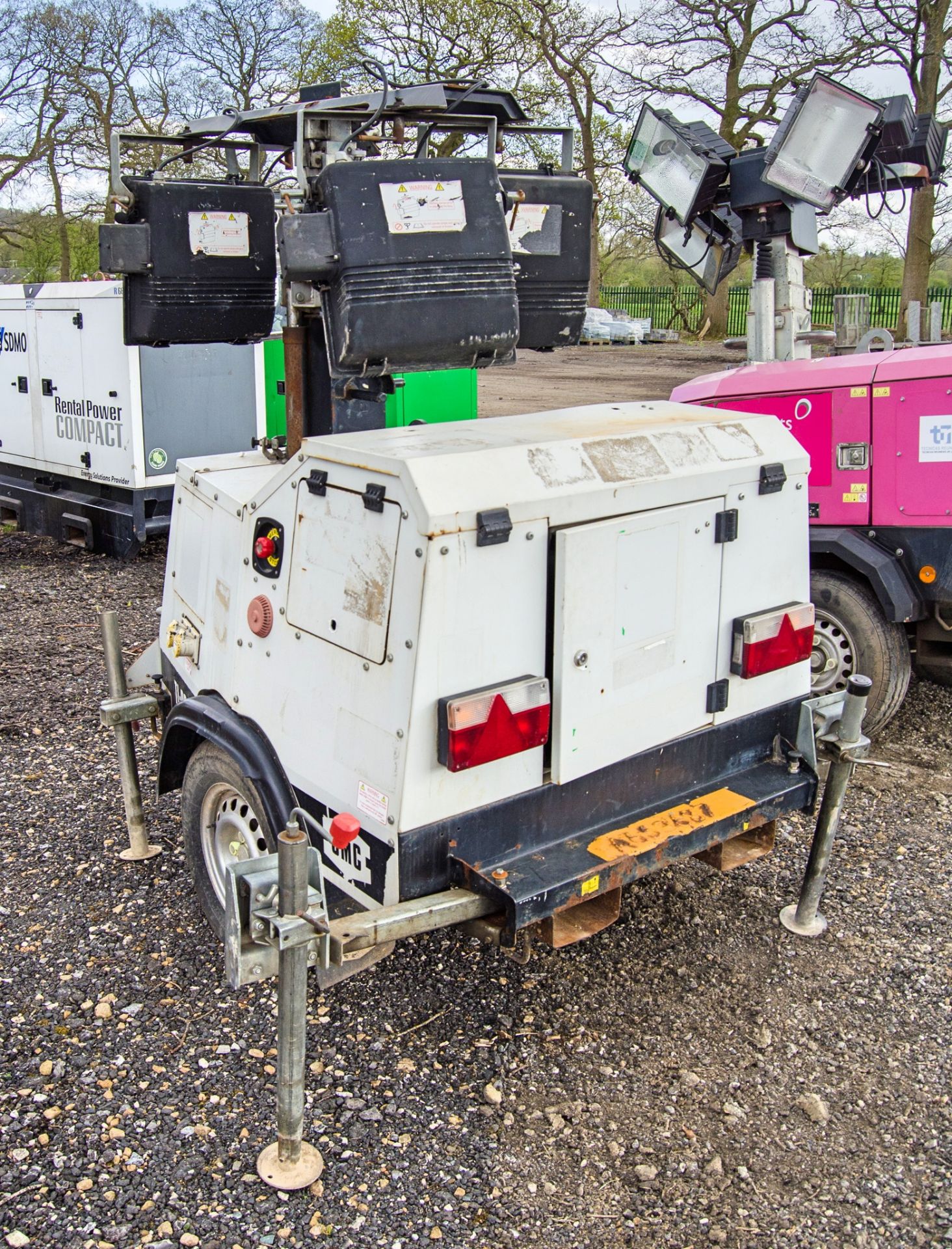 SMC TL-90 diesel driven fast tow mobile lighting tower Year: 2014 S/N: T901411010 Recorded hours: - Image 2 of 9