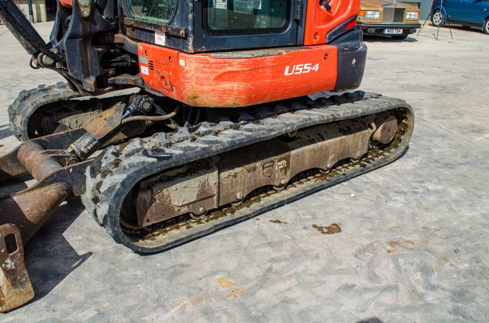 Kubota U55-4 5.5 tonne rubber tracked midi excavator  Year: 2014 S/N: 52723 Recorded Hours: 3746 - Image 10 of 22