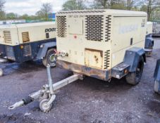 Doosan 7/125 10/110 diesel driven fast tow mobile air compressor Year: 2014 S/N: 660010 Recorded