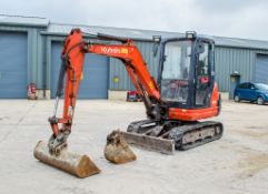 Kubota KX61-3 2.6 tonne rubber tracked mini excavator Year: 2014 S/N: 80673 Recorded Hours: 3467