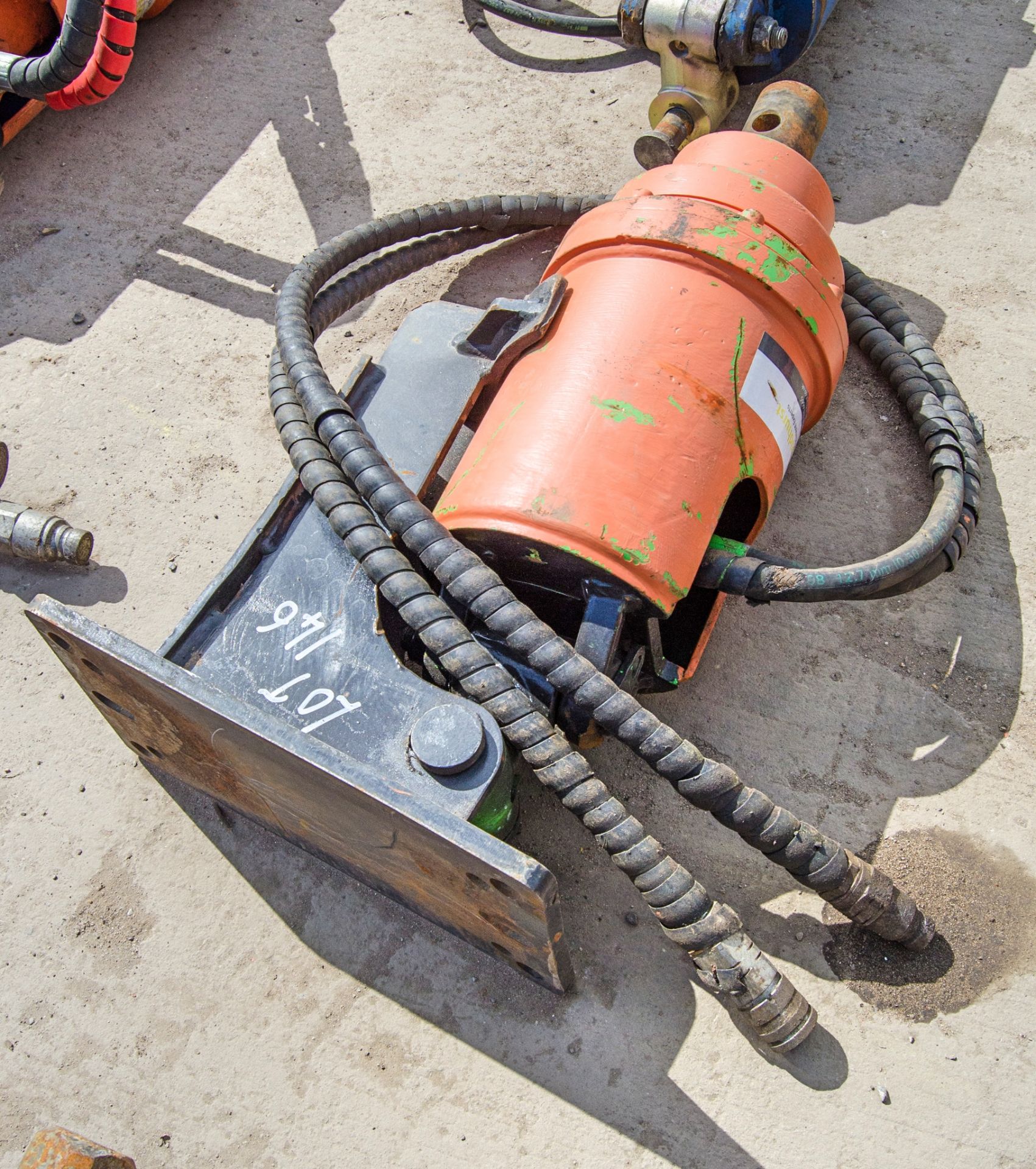 Hydraulic 65mm round drive auger drive unit ** No headstock ** - Image 2 of 2