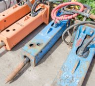 Atlas Copco XT100 hydraulic breaker to suit 2-4.5 tonne excavator Year: 2011 c/w headstock Pin