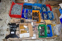 Pallet of spares including those for manipulators, various bolts & chain links