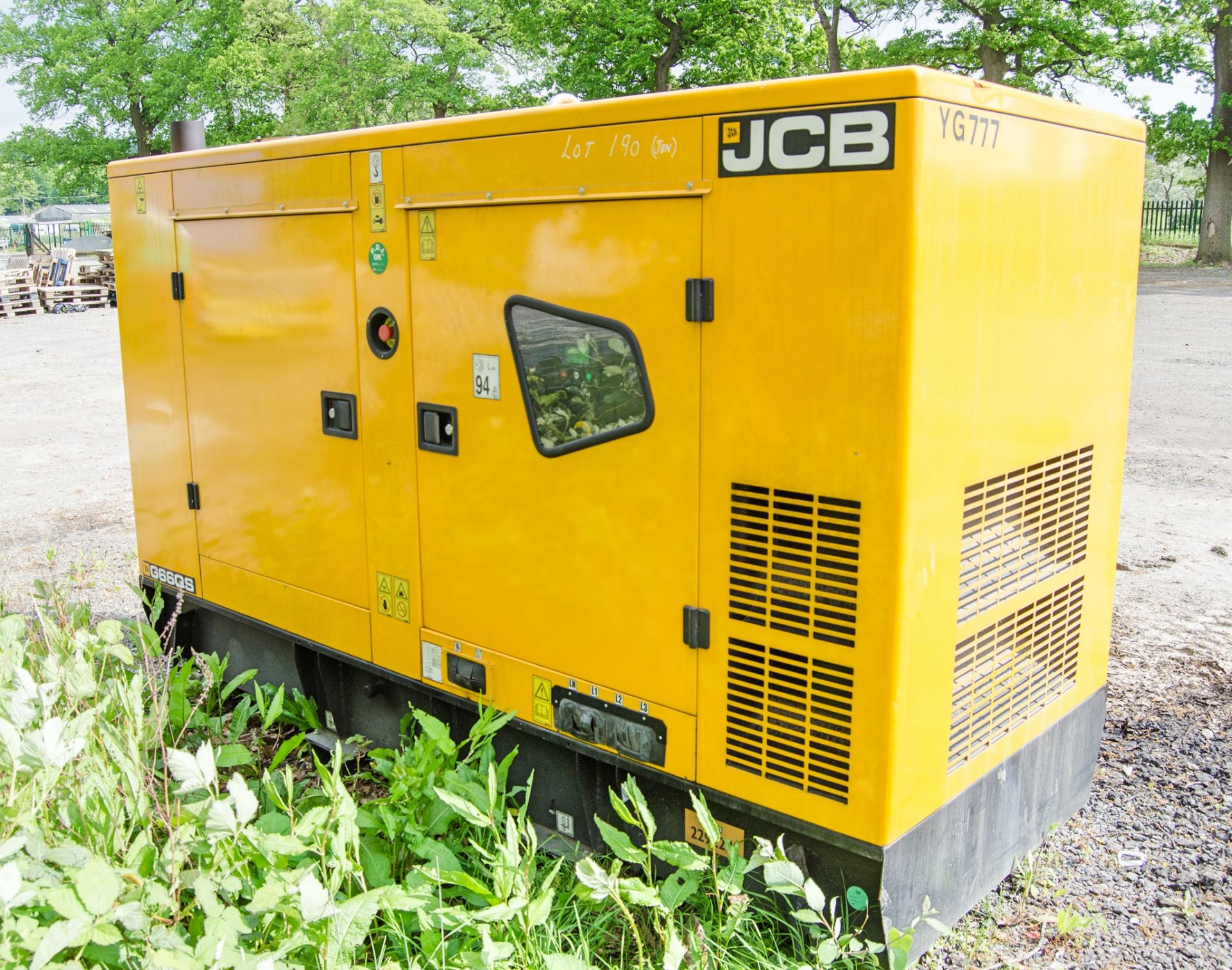 JCB 66QS 60 kva diesel driven generator Year: 2017 S/N: 2292241 Recorded hours: 12285 YG777