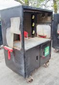 Armorgard Cuttingstation steel work bench and cabinet ** c/w keys ** A743269