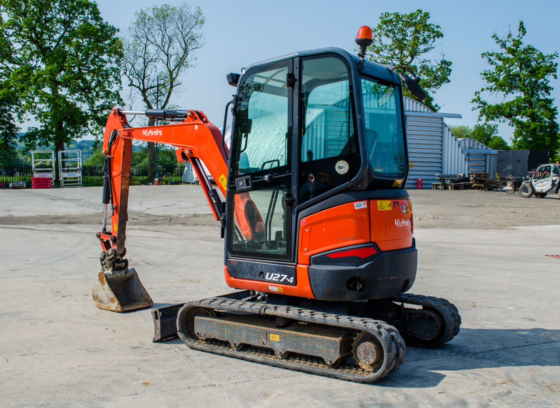 Kubota U27-4 2.7 tonne rubber tracked mini excavator Year: 2016 S/N: 58743 Recorded Hours: 3288 - Image 3 of 21