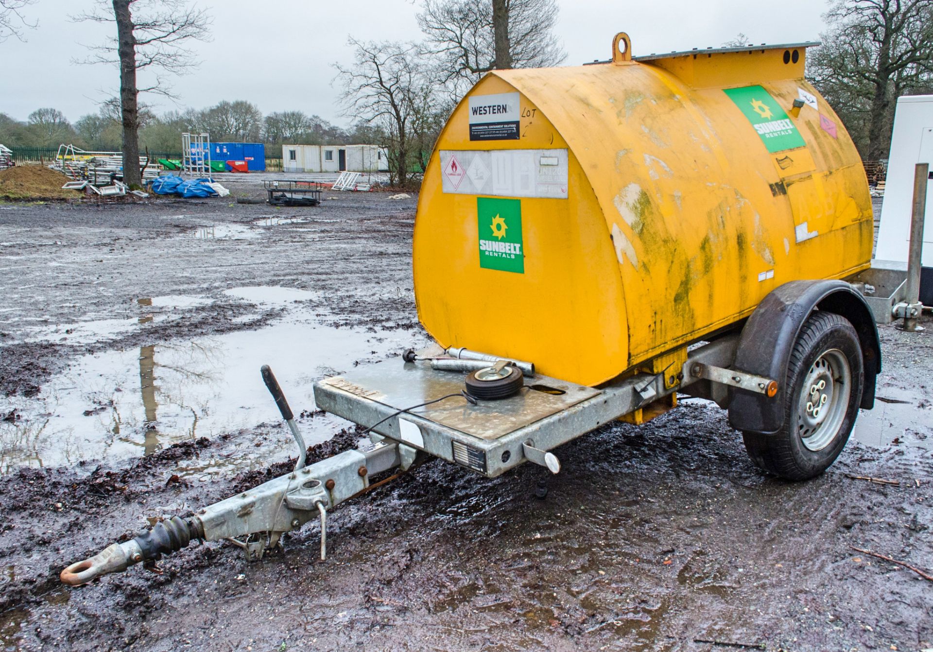 Western Abbi 950 litre fast tow bunded fuel bowser c/w 12v electric pump, delivery hose and nozzle