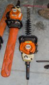 Stihl HS81R petrol driven hedge cutter ** Air box missing and no blade cutter ** ANDY