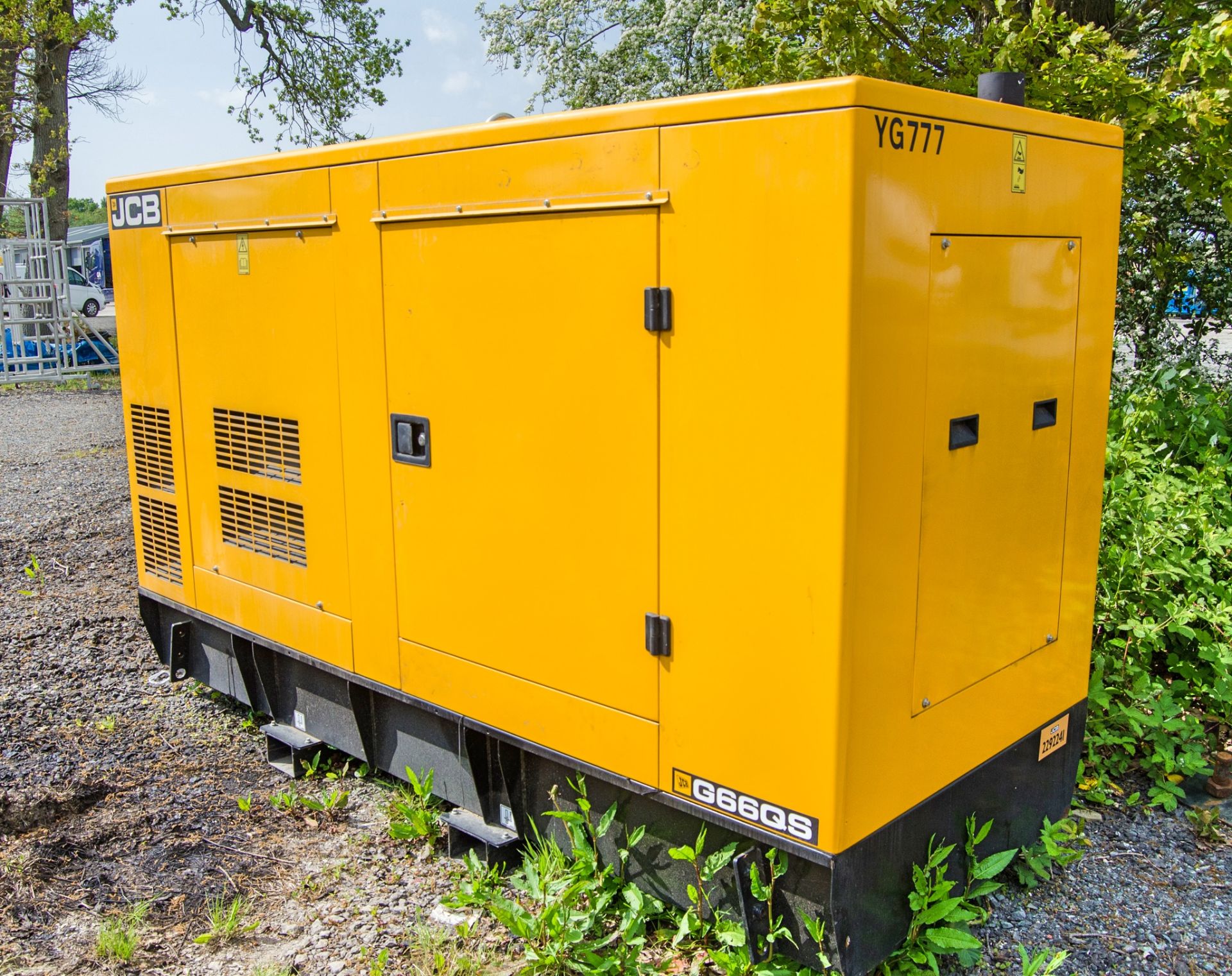 JCB 66QS 60 kva diesel driven generator Year: 2017 S/N: 2292241 Recorded hours: 12285 YG777 - Image 2 of 7