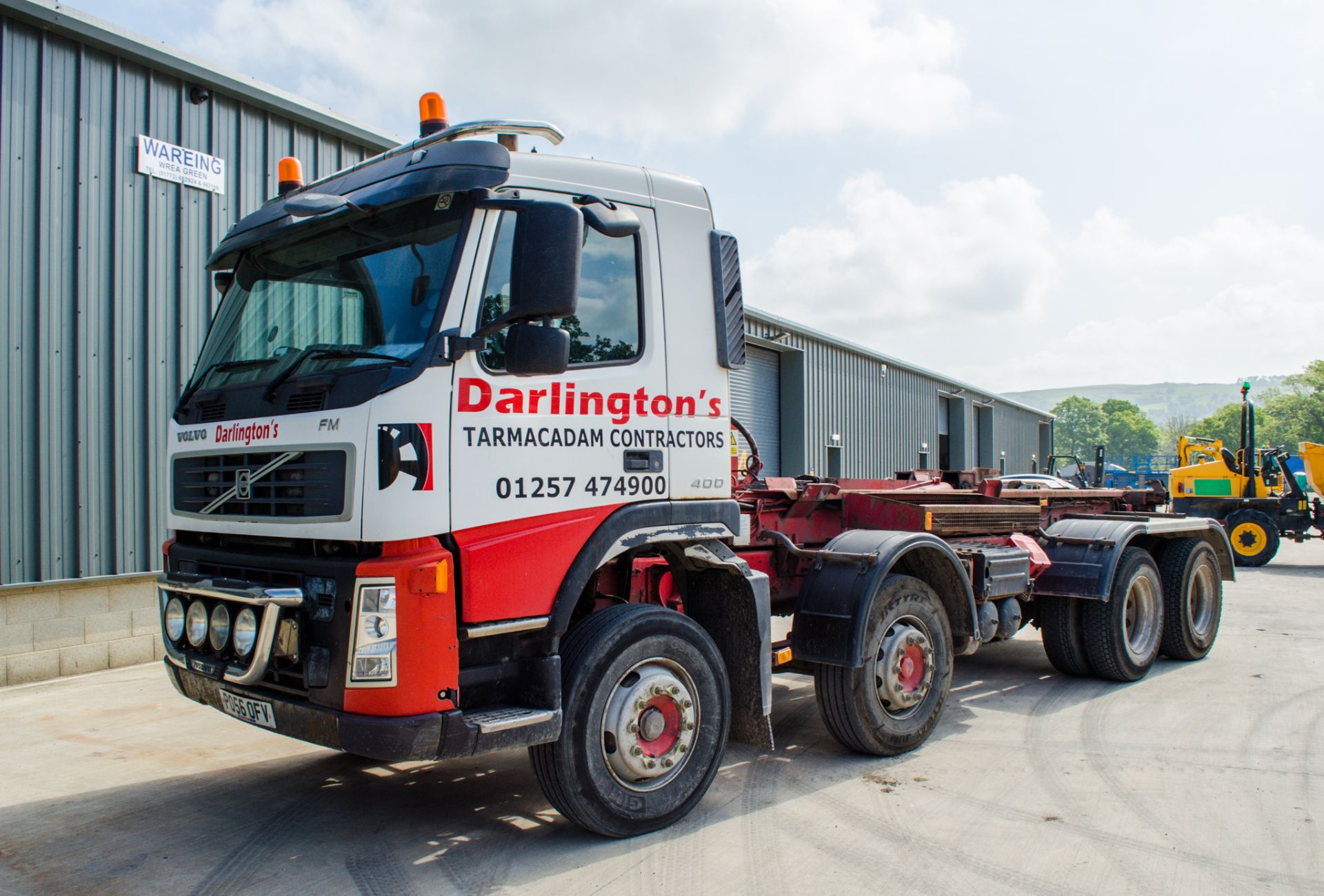 Volvo FM400 8x4 Euro 6 32 tonne hook loader lorry Registration Number: PO56 OFV Date of