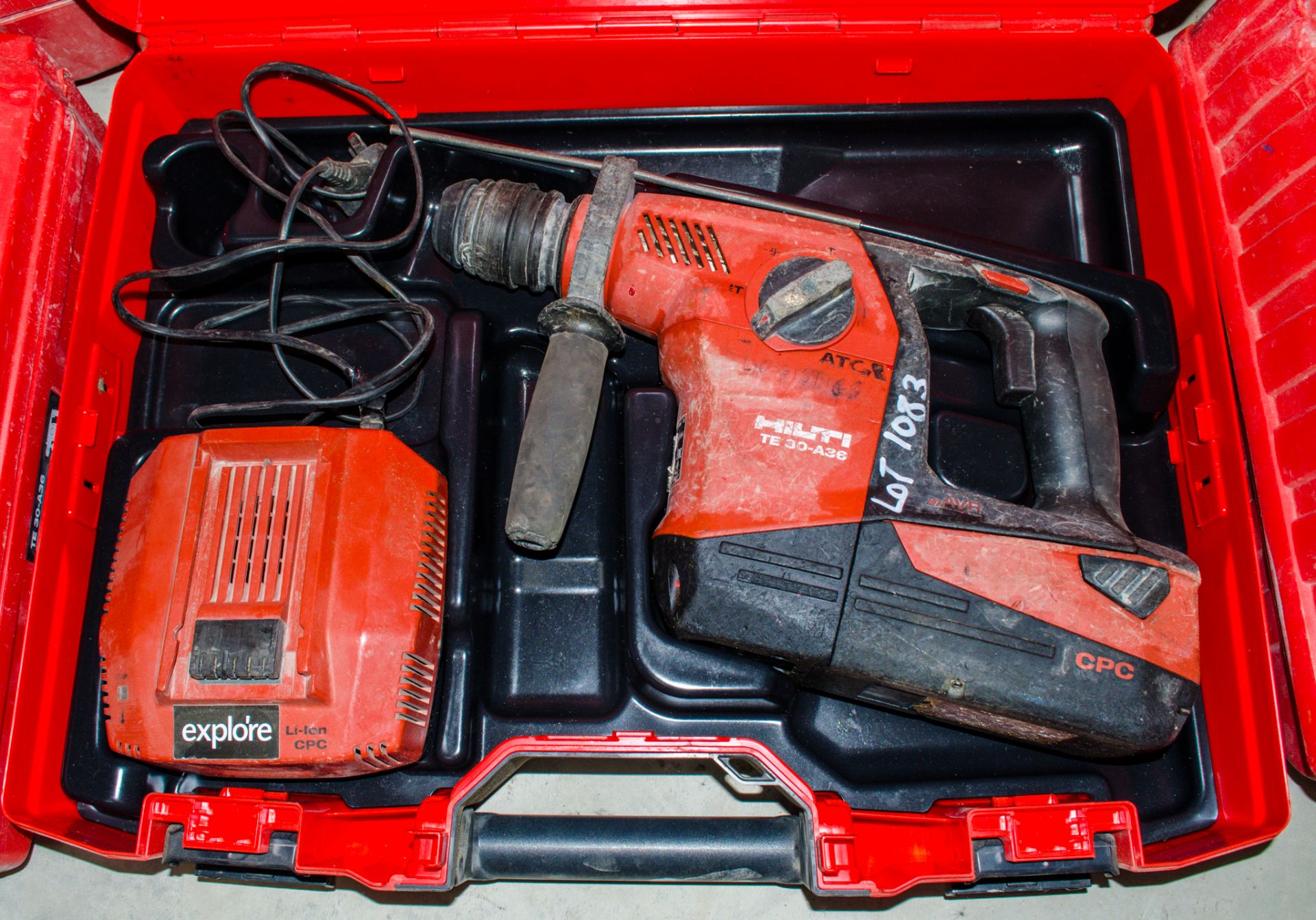 Hilti TE30-A36 36v cordless SDS rotary hammer drill c/w battery, charger & carry case EXP435