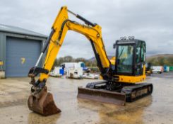 JCB 85Z 8.5 tonne rubber tracked midi excavator Year: 2017 S/N: 2500968 Recorded Hours: 4415  piped,
