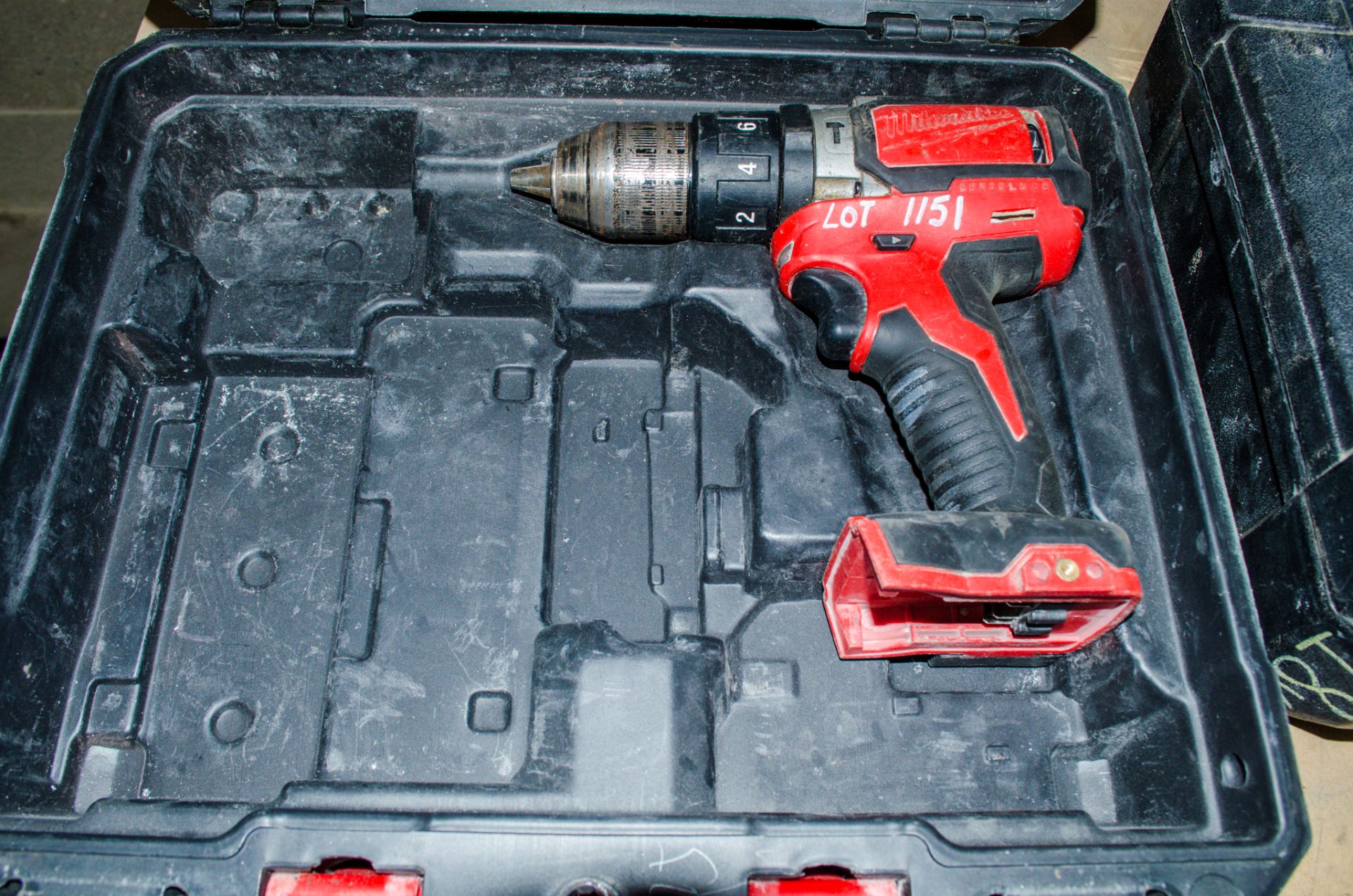 Milwaukee M18 BLPD 18v cordless power drill c/w carry case ** No battery or charger ** AS8302