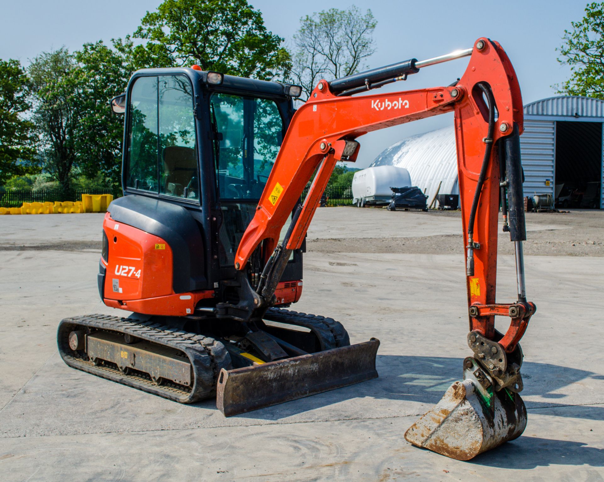 Kubota U27-4 2.7 tonne rubber tracked mini excavator Year: 2016 S/N: 58743 Recorded Hours: 3288 - Image 2 of 21