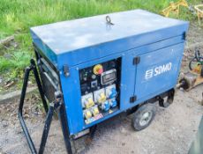 SDMO 10000E 10 kva diesel driven generator S/N: 1001691 Recorded hours: 4066 ** Not running, unknown