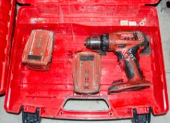 Hilti SF6-A22 22v cordless power drill c/w 2 - batteries & carry case AS5895 ** No charger **