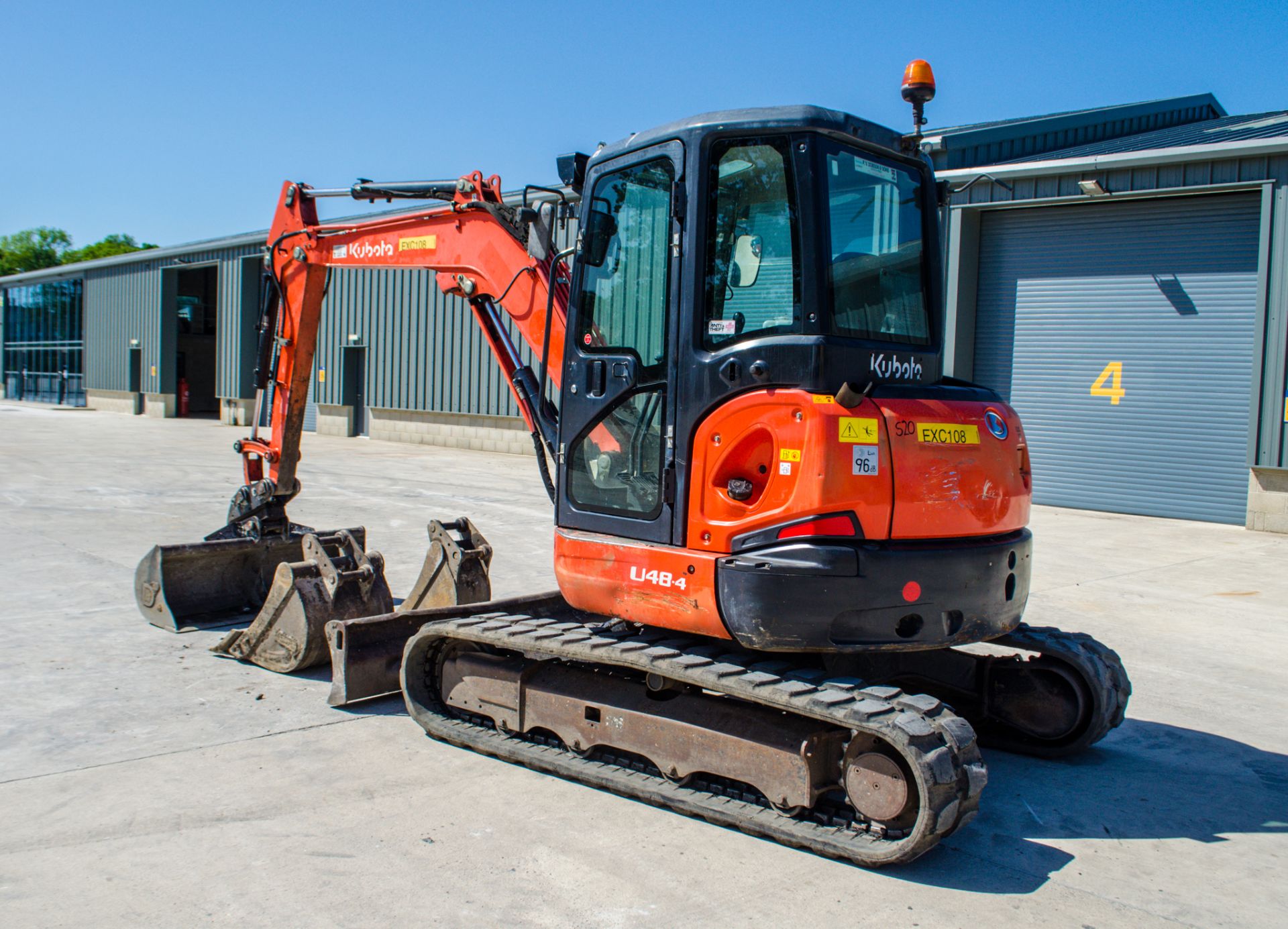 Kubota U48-4 4.8 tonne rubber tracked midi excavator Year: 2011 S/N: 50769 Recorded Hours: 4889 - Image 5 of 20