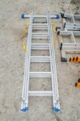 Zarges 3 stage aluminium ladder EXP839