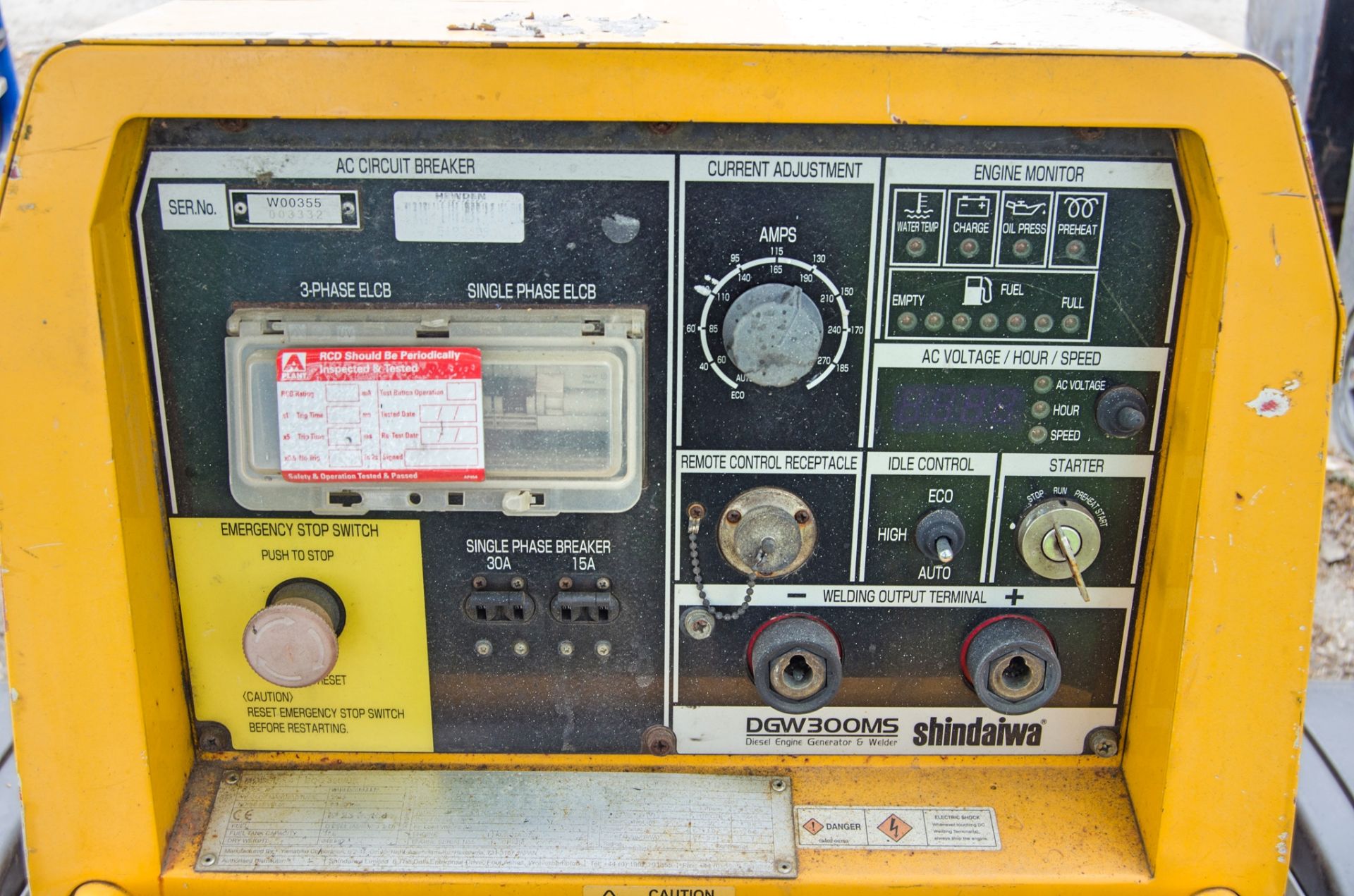 Shindiawa DGW300MS diesel driven welder/generator Year: 2013 S/N: 5003332 H5103309 - Image 3 of 6