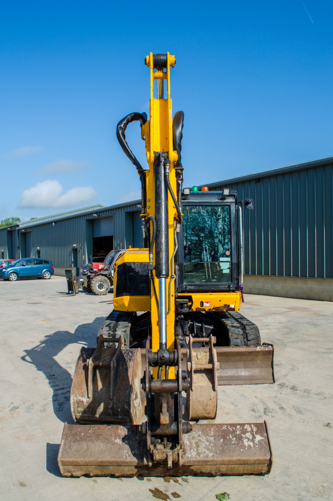 JCB 85Z-1 eco 8.5 tonne rubber tracked excavator Year: 2016 S/N: 2249455 Recorded Hours: 3224 piped, - Image 5 of 23