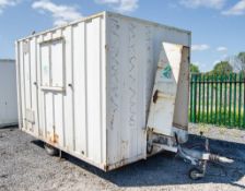 12 ft x 8 ft steel anti-vandal mobile welfare site unit Comprising of: Canteen area, toilet &