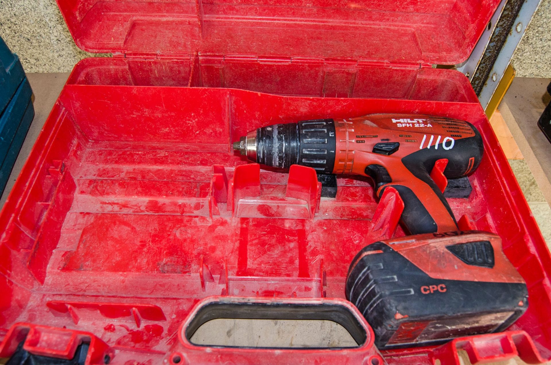Hilti SFH 22-A 22v cordless power drill c/w battery and carry case ** No charger ** AM3992