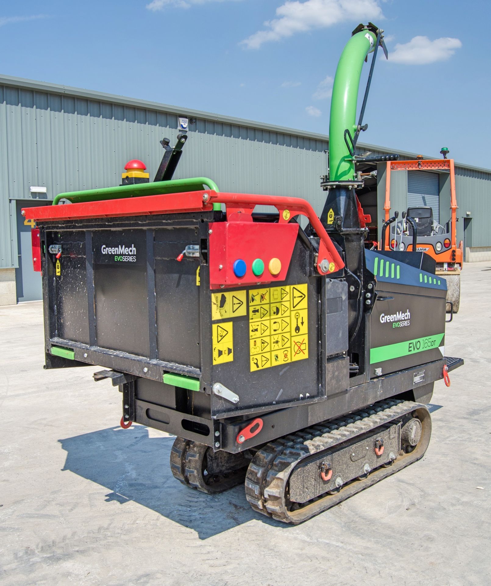 Greenmech EVO 165DT diesel driven rubber tracked wood chipper Year: 2020 S/N: 210063 Recorded Hours: - Image 4 of 16