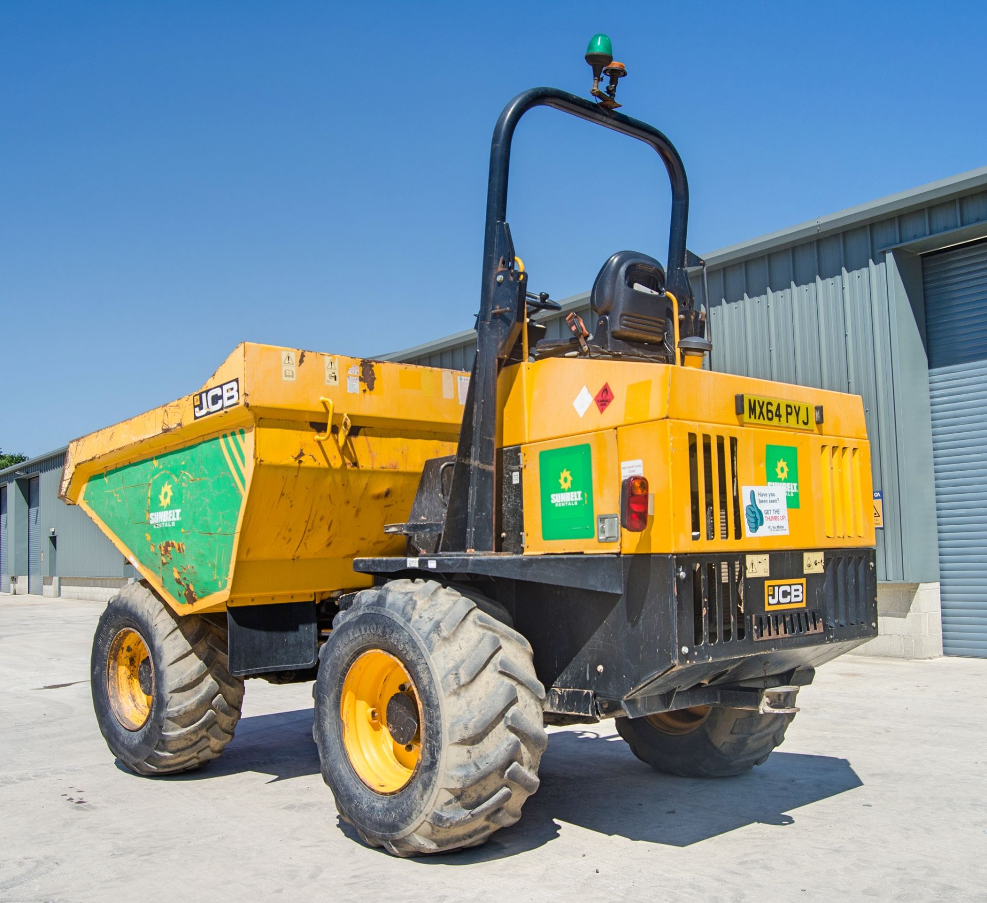 JCB 9 tonne straight skip dumper Year: 2015 S/N: EFFRM8054 Recorded Hours: 2505 c/w V5 A677217 - Image 3 of 22