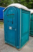 Plastic portable toilet unit