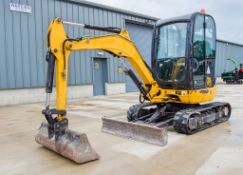 JCB 8025 ZTS 2.5 tonne zero tail swing rubber tracked mini excavator Year: 2013 S/N: 2226068