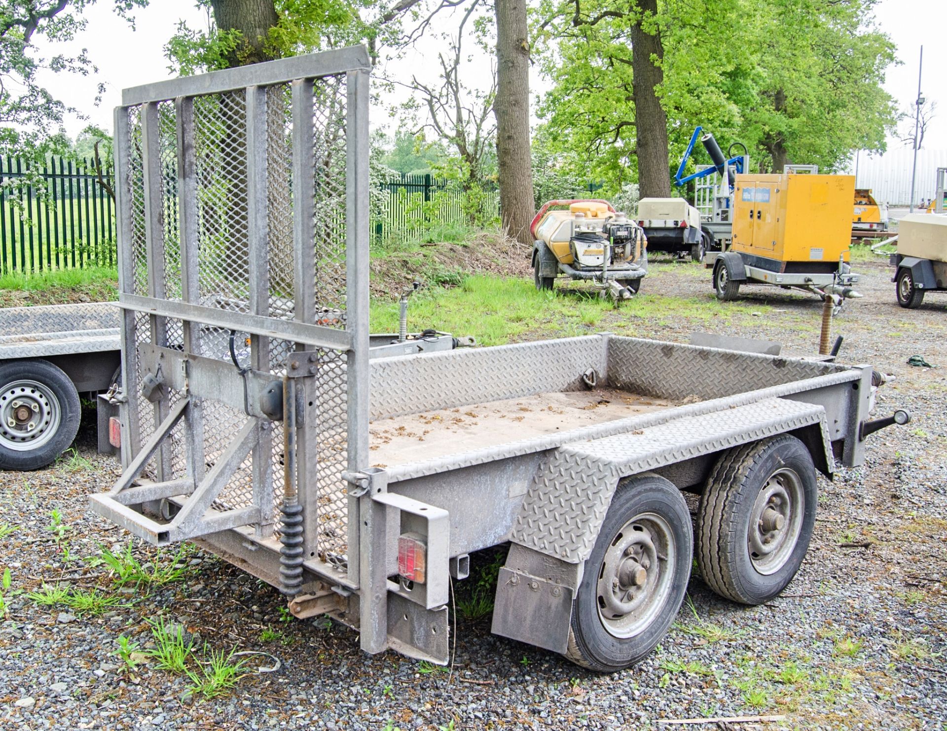 M & E 8 ft x 4 ft tandem axle plant trailer A786508 - Image 2 of 4