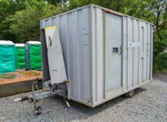 12ft x 8ft steel anti-vandal mobile welfare unit Comprising of: canteen area, toilet & generator