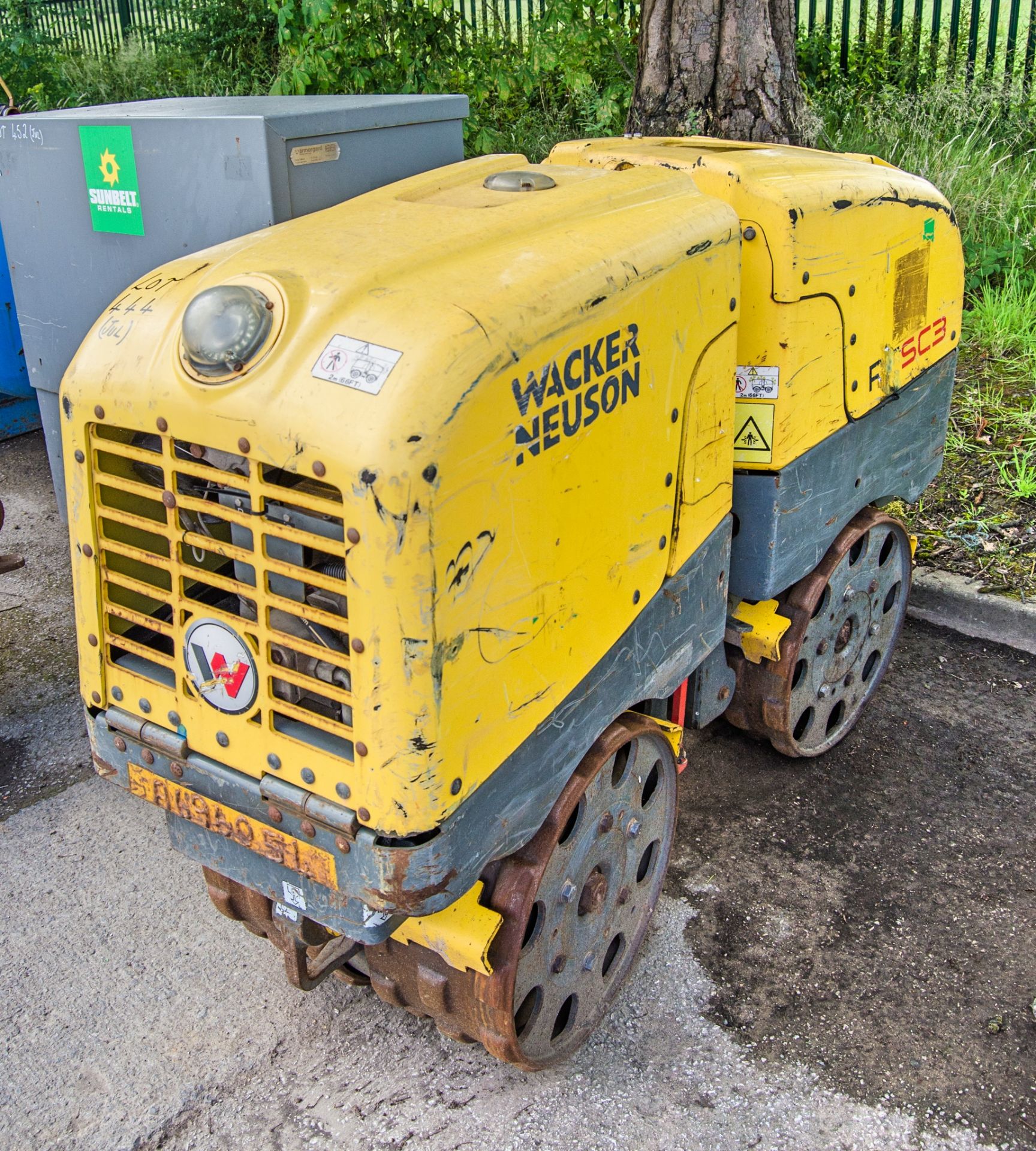 Wacker Neuson RTSC3 diesel driven trench roller c/w remote control Weight: 1495kg HS Code: