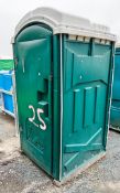 Plastic portable toilet unit