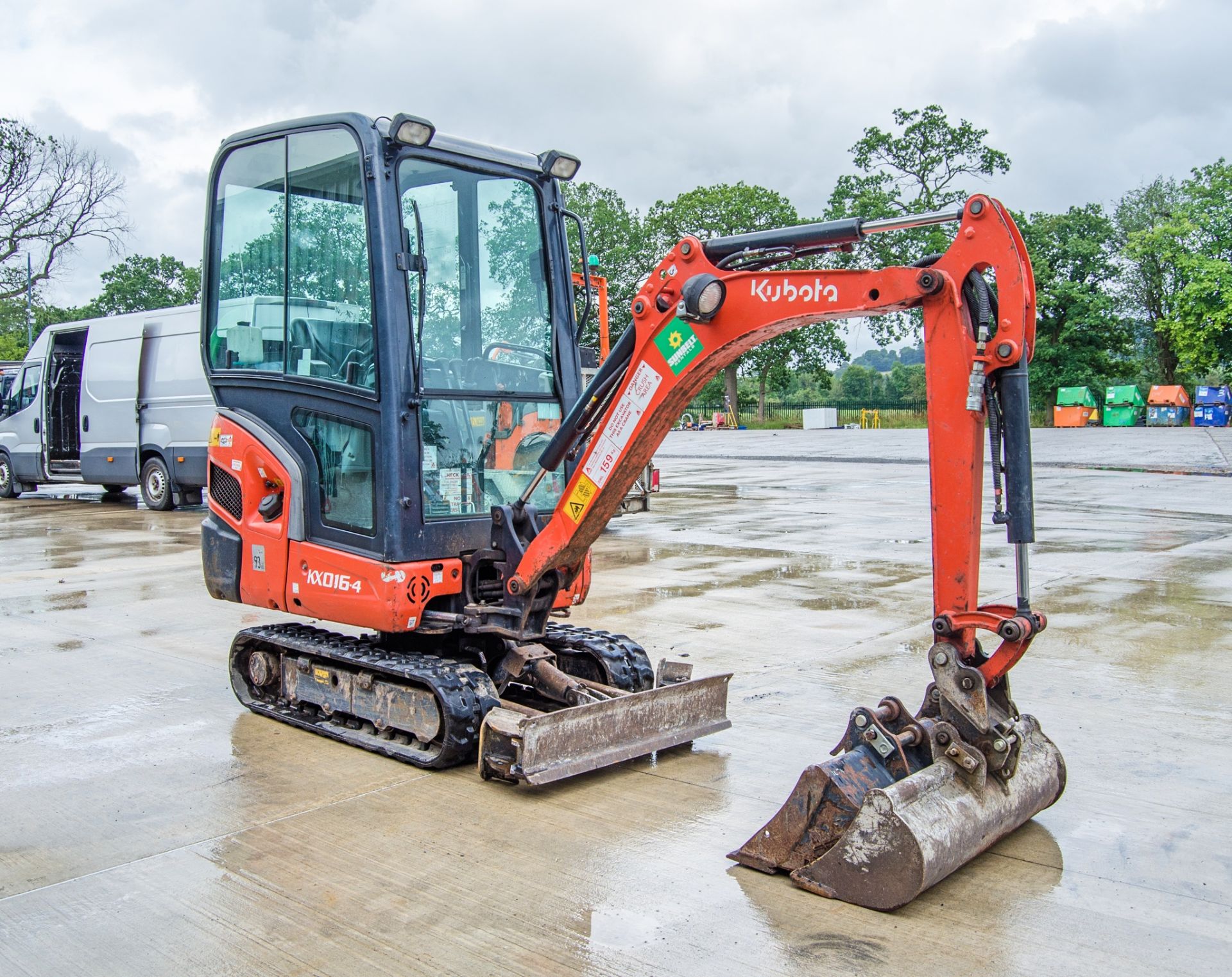 Kubota KX016-4 1.5 tonne rubber tracked mini excavator Year: 2017 S/N: 61026 Recorded Hours: 1861 - Image 2 of 27