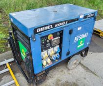 SDMO 10000E 10 kva diesel driven generator Recorded hours: 6938 A779486