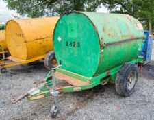Trailer Engineering 2000 litre site tow bunded fuel bowser c/w 12v electric pump, delivery hose &