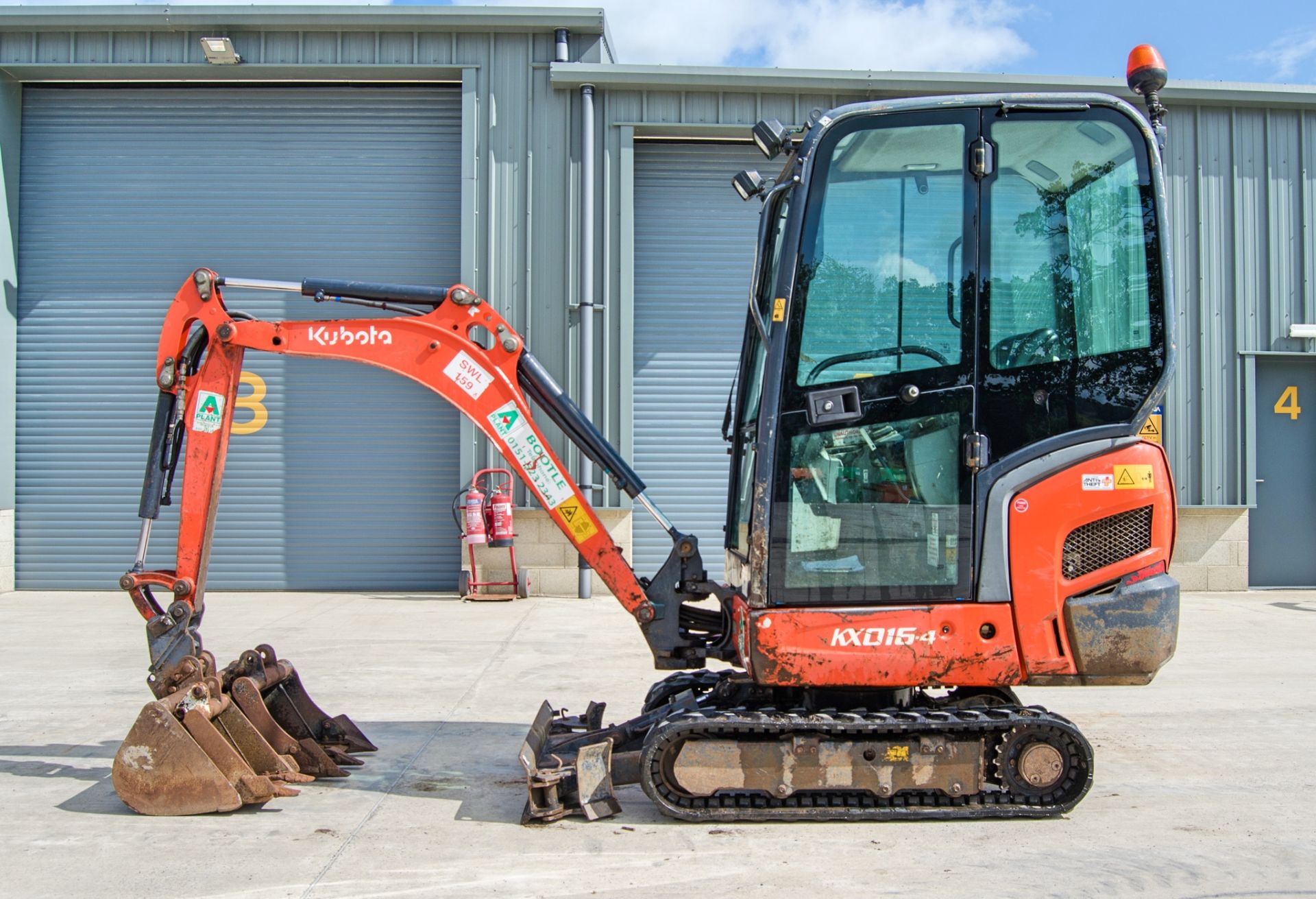 Kubota KX016-4 1.5 tonne rubber tracked mini excavator Year: 2017 S/N: 60970 Recorded Hours: 3263 - Image 7 of 26