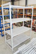 Cambro plastic shelving unit Dimensions: 180cm high, 125cm wide, 60cm deep