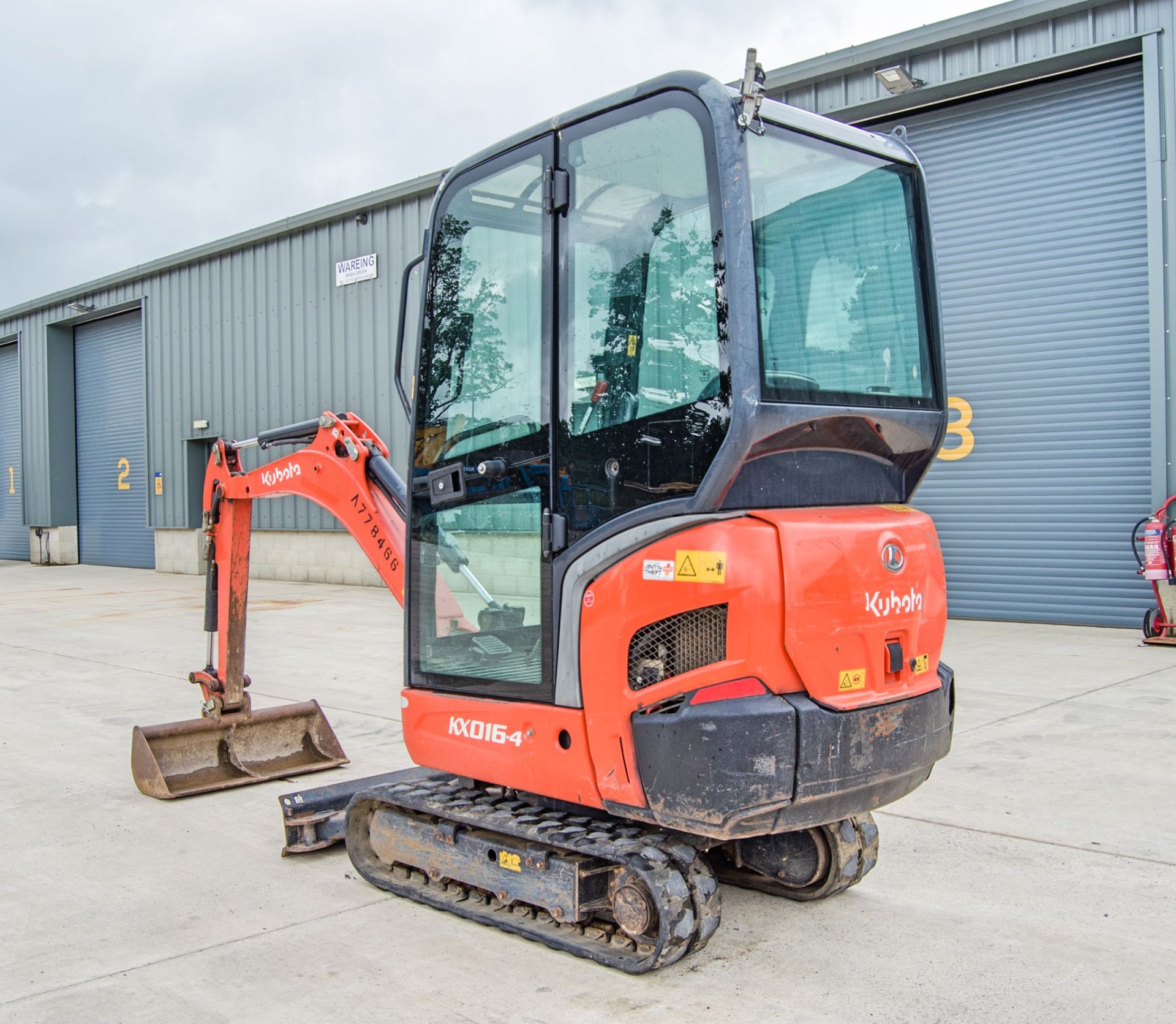 Kubota KX016-4 1.5 tonne rubber tracked mini excavator Year: 2017 S/N: 61482 Recorded Hours: 1309 - Image 4 of 27