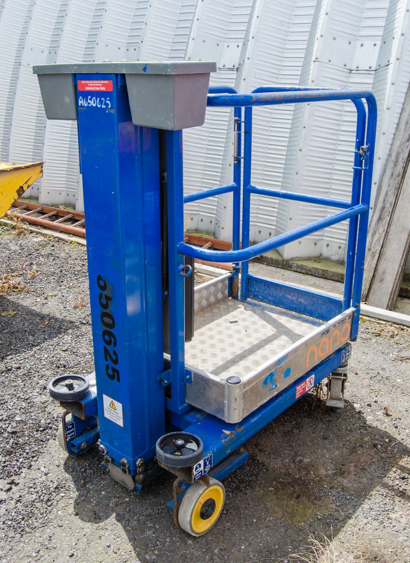 Power Tower Nano battery electric push around vertical mast access platform A650625 - Image 2 of 4