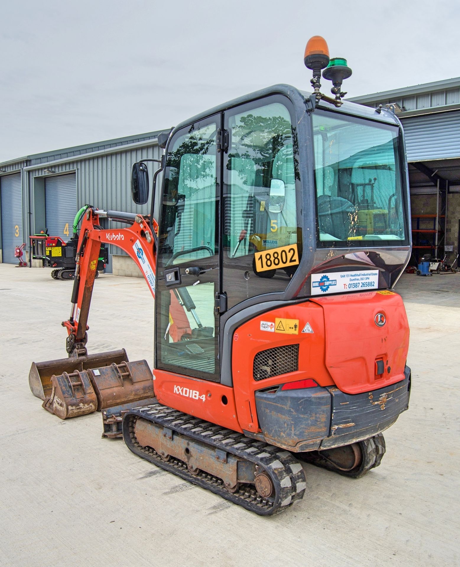 Kubota KX018-4 1.5 tonne rubber tracked mini excavator Year: 2018 S/N: 66743 Recorded Hours: 1727 - Image 4 of 27