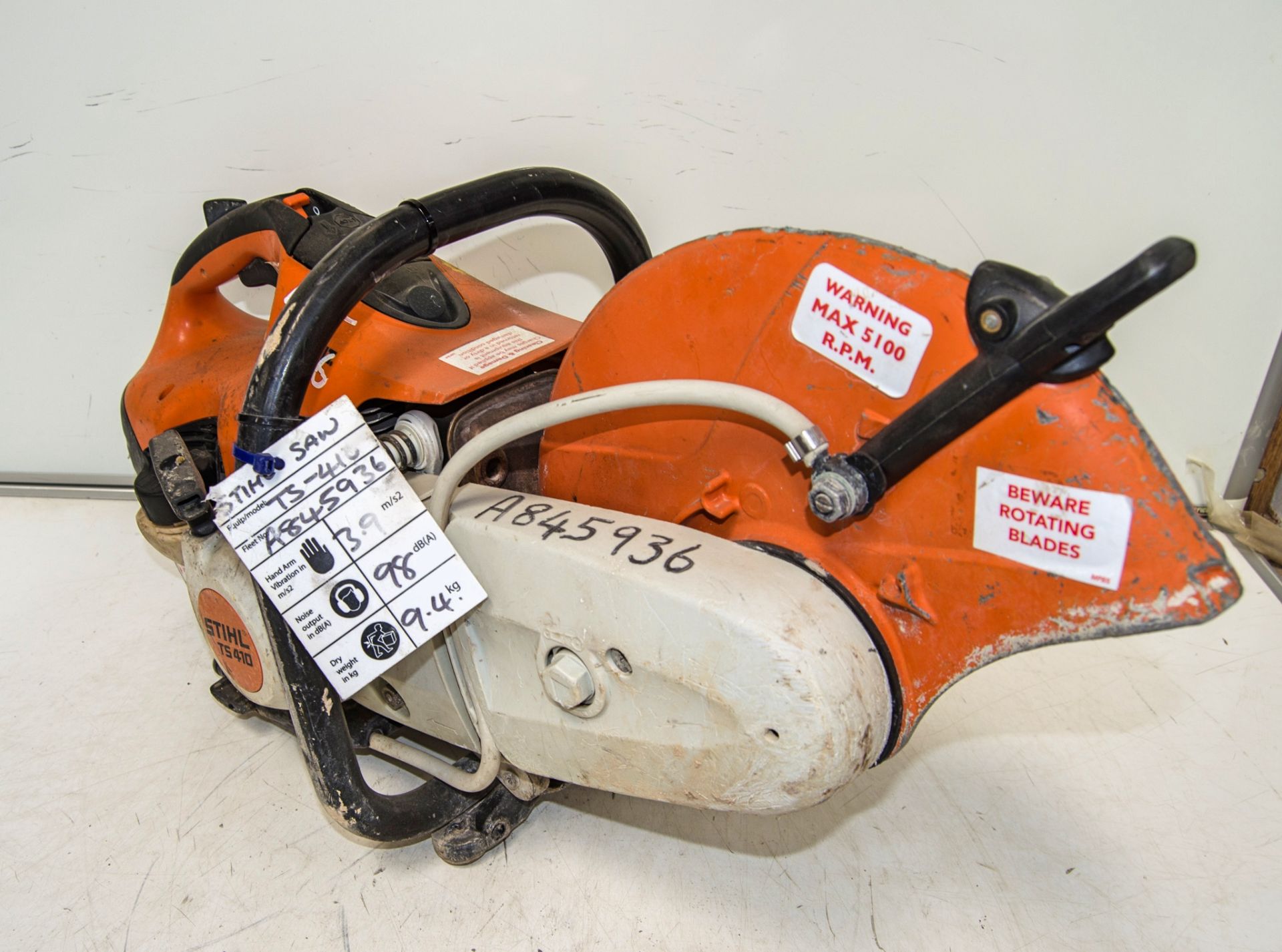 Stihl TS410 petrol driven cut off saw A845936