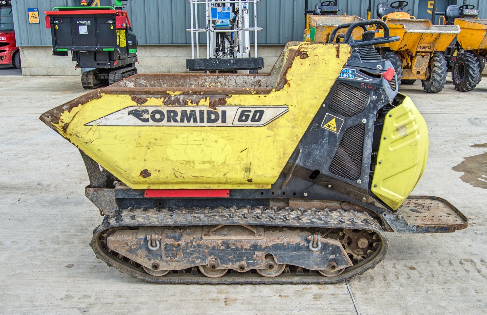 Cormidi 60 diesel driven 600kg hi-tip rubber tracked dumper Year: 2016 S/N: 06523 Recorded Hours: - Image 7 of 19