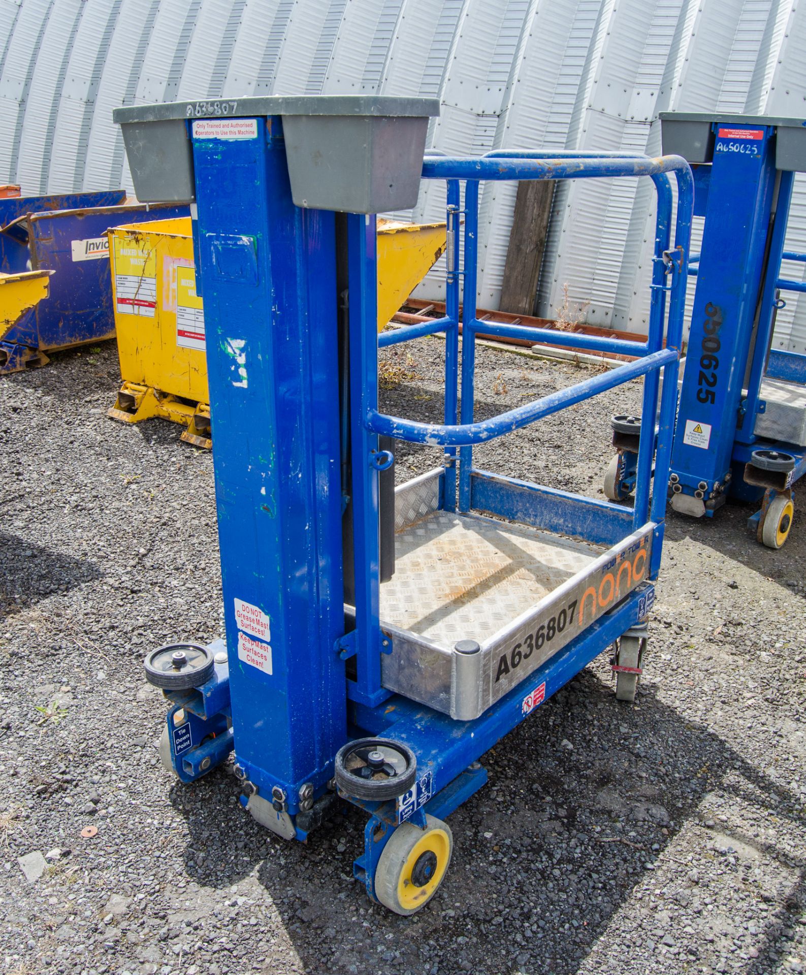 Power Tower Nano battery electric push around vertical mast access platform A636807 - Image 2 of 4