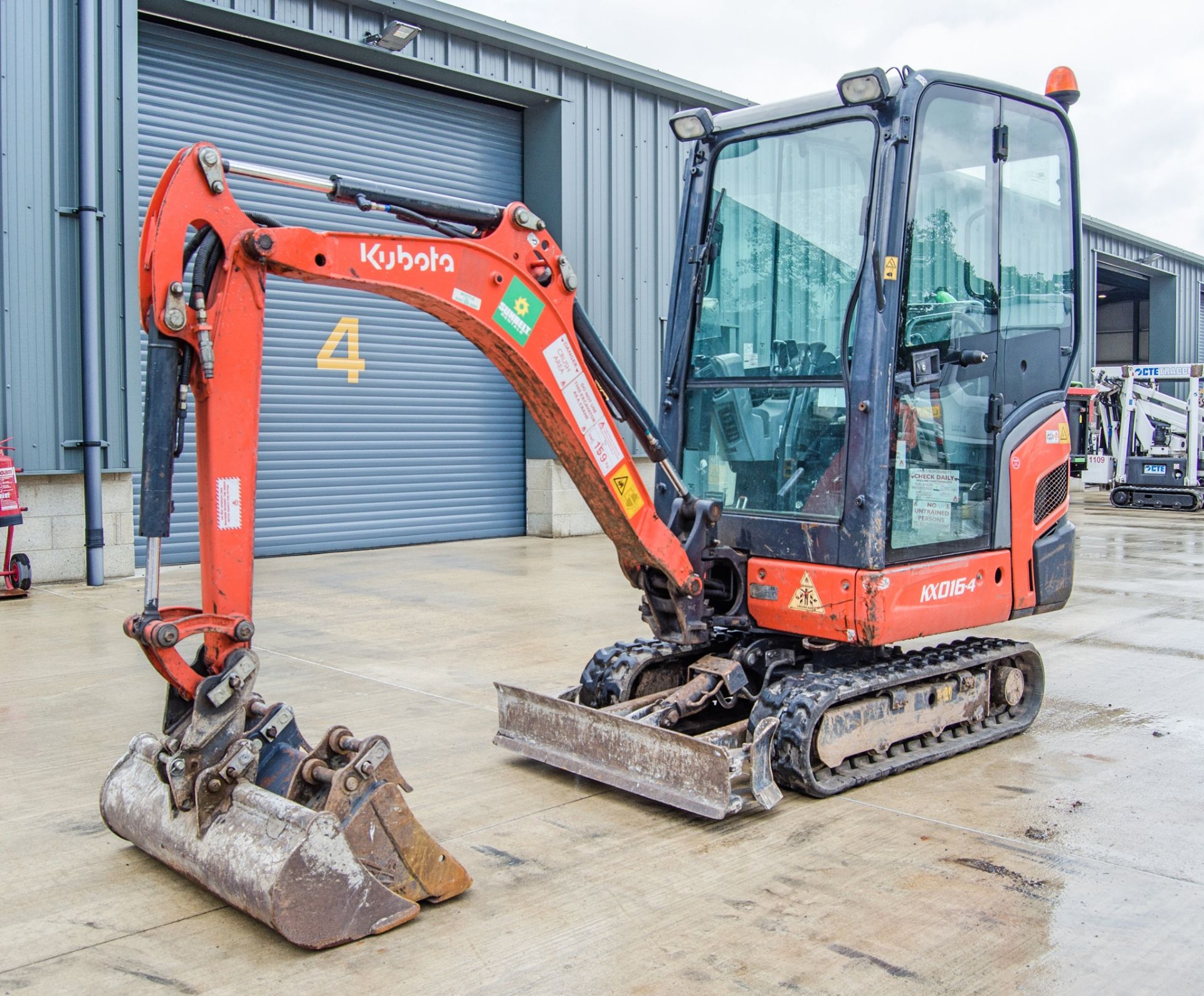 Kubota KX016-4 1.5 tonne rubber tracked mini excavator Year: 2017 S/N: 61026 Recorded Hours: 1861